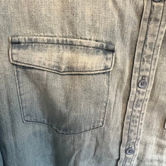 Adriano Goldschmied Chambray Denim Jean Button up Top Sz Small - Picture 3 of 7